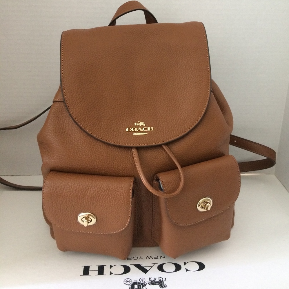 ❤Coach Leather Backpack New❤